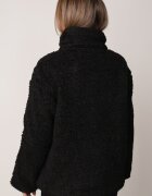 bisou's project Jachetă de tranziție din tricot bouclé și cu borduri pe mâneci Drakira Neagră