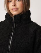 bisou's project Jachetă de tranziție din tricot bouclé și cu borduri pe mâneci Drakira Neagră