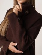 bisou's project Palton de tranziție cu vâscoză croială dreaptă cu guler tip tunică Emmela Maro