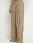 bisou's project Pantaloni Bej croi de costum cu picior larg și talie înaltă Efrimera