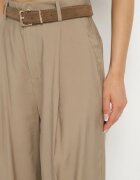 bisou's project Pantaloni Bej croi de costum cu picior larg și talie înaltă Efrimera