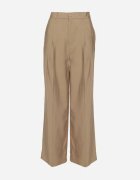 bisou's project Pantaloni Bej croi de costum cu picior larg și talie înaltă Efrimera