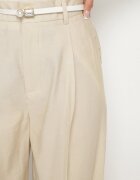 bisou's project Pantaloni bej deschis cu croi tip costum cu picior larg și talie înaltă Efrimera