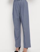 bisou's project Pantaloni bleumarin de costum cu talie înaltă și craci largi Cerda