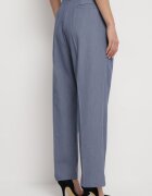 bisou's project Pantaloni bleumarin de costum cu talie înaltă și craci largi Cerda