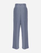 bisou's project Pantaloni bleumarin de costum cu talie înaltă și craci largi Cerda