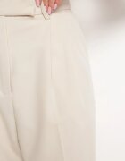 bisou's project Pantaloni de costum bej cu talie înaltă și cu picioare largi Cerda