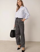 bisou's project Pantaloni de costum gri închis lejeri cu buzunare Vireal