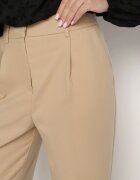 bisou's project Pantaloni de costum largi bej cu buzunare Vireal