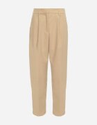 bisou's project Pantaloni de costum largi bej cu buzunare Vireal