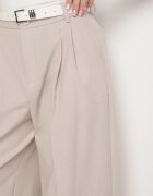 bisou's project Pantaloni de Costum Largi Bej deschis cu Vâscoză Decorați cu Pliuri Galomira