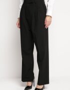 bisou's project Pantaloni de costum negri cu talie înaltă și croială largă Cerda