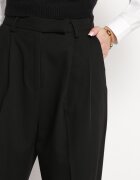 bisou's project Pantaloni de costum negri cu talie înaltă și croială largă Cerda