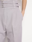 bisou's project Pantaloni Gri de costum cu talie înaltă și două dungi Ameda