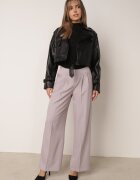 bisou's project Pantaloni Gri Eleganți de Costum cu Pliuri Illthai