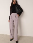 bisou's project Pantaloni largi gri deschis cu cusături Elyssia