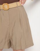 bisou's project Pantaloni scurți bej Clasici cu talie înaltă Nitunea
