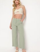 bisou's project Pantaloni Verzi Viscoză și In Croială Tip Costum Închidere Cârlig Folessa