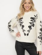 bisou's project Pulover Bej deschis cu Lână decorat cu broderie și paiete Siledi