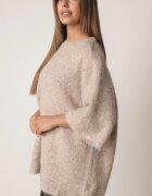 bisou's project Pulover oversize cu adaos de lână și finisaj neprelucrat Oriada Bej