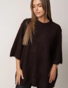bisou's project Pulover oversize cu adaos de lână și finisaj neprelucrat Oriada Maro