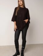 bisou's project Pulover oversize cu adaos de lână și finisaj neprelucrat Oriada Maro