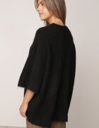 bisou's project Pulover oversize cu adaos de lână și finisaj neprelucrat Oriada Negru
