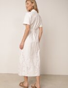 bisou's project Rochie Albă Ajurată din Bumbac cu nasturi cu cordon Dimosa