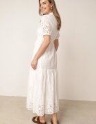 bisou's project Rochie Albă Brodată Maxi cu șnur în talie Erlina