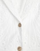 bisou's project Rochie Albă Tip Cămașă Brodată cu Cordon Legat Tireah