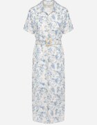 bisou's project Rochie Albastră Deschisă stil cămașă cu curea și broderie Redianna