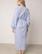 bisou's project Rochie Albastră Tip Cutie din Bumbac Decorată cu Broderie și Curea de Legat Nahssa