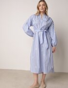bisou's project Rochie Albastră Tip Cutie din Bumbac Decorată cu Broderie și Curea de Legat Nahssa