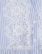 bisou's project Rochie Albastru deschis de Bumbac Cambrată cu Dantelă în Stil Rustic Blekotta