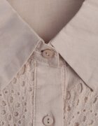 bisou's project Rochie bej ajourată de bumbac cu croi tip cămașă Elowetia