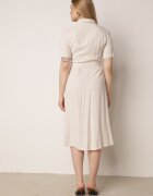 bisou's project Rochie Bej închis tip cămașă din viscoză cu in Închisă cu nasturi cu cordon textil Fidilla