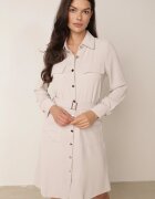 bisou's project Rochie cămașă Bej cu Buzunare Stil utility Naiatema