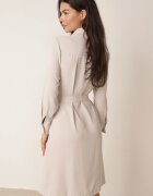 bisou's project Rochie cămașă Bej cu Buzunare Stil utility Naiatema