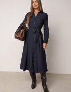 bisou's project Rochie cămașă clasică cu nasturi și talie tip cravată Nerilna Bleumarin