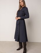 bisou's project Rochie cămașă clasică cu nasturi și talie tip cravată Nerilna Bleumarin