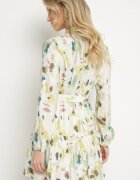 bisou's project Rochie Cloș Verde din Viscoză cu Cordon cu Imprimeu Abstract Stelitte