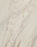 bisou's project Rochie din bumbac bej cu accente din dantelă cu talie elastică și curea din material textil Jariena