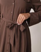 bisou's project Rochie din viscoză tip cămașă cu partea de jos evazată și dungi Irelota Maro