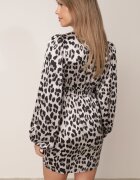 bisou's project Rochie Gri Cambrată Imprimeu leopard Suzamera