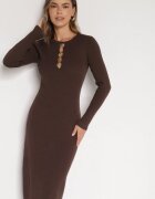 bisou's project Rochie Maro Mulată din Tricot Reiat cu Vâscoză cu Aplicații Tusman