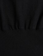 bisou's project Rochie Neagră Din tricot Cu viscoză Cu croi liliac Cu decolteu barcă Tisan