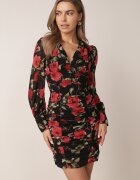 bisou's project Rochie Neagră Mulată cu Drapaj Kassissa