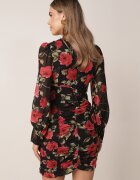 bisou's project Rochie Neagră Mulată cu Drapaj Kassissa