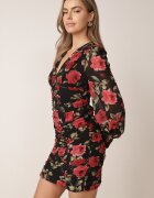bisou's project Rochie Neagră Mulată cu Drapaj Kassissa