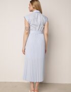 bisou's project Rochie Plisată Albastru deschis cu Bumbac și Curea Lireviere